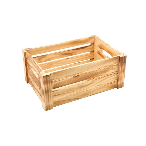 Genware Rustic Wooden Crate 34cm X 23cm X 15cm