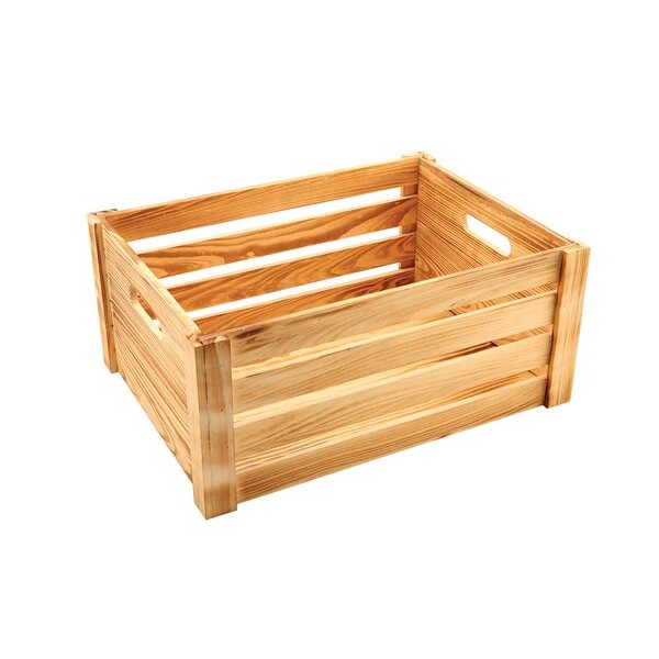 Genware Rustic Wooden Crate 41cm X 30cm X 18cm