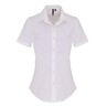 Stretch Fit Cotton Poplin Blouse Short Sleeves