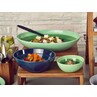 Atlantis Azure Blue Melamine Oval Bowl 23 X 20.5 X 7.5cm (Box Of 6)