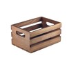 Genware Dark Rustic Wooden Crate 21.5x15x10.8cm