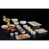 White Melamine Slanted Buffet Bowl 21 x 20 x 10cm