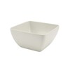 White Melamine Curved Square Bowl 12.5 X 6cm (W X H)