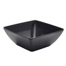 Black Melamine Curved Square Bowl 26.2 X 9.8cm (W X H) - 415cl/146.1oz