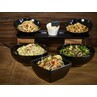 Black Melamine Curved Square Bowl 26.2 X 9.8cm (W X H) - 415cl/146.1oz