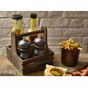 Small Rustic Wooden Table Caddy