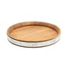 Acacia Wood Zinc Banded Serving Board 24cm X 2.8cm