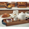 GenWare Acacia Wood Serving Tray With Metal Handles 32.5cm X 17.5cm X 3.5cm