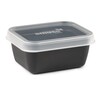 Harfield Black Rectangular Bowl With Clear Lid 400ml (A766BLA)