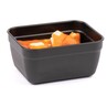 Harfield Black Rectangular Bowl With Clear Lid 400ml (A766BLA)