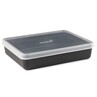 Harfield Black Rectangular Bowl With Clear Lid 2000ml (A768BLA)