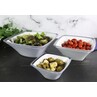 Harfield Acrylic White Curved Display Bowl 1.3Ltr / 20cm X 20cm X 8cm (792)